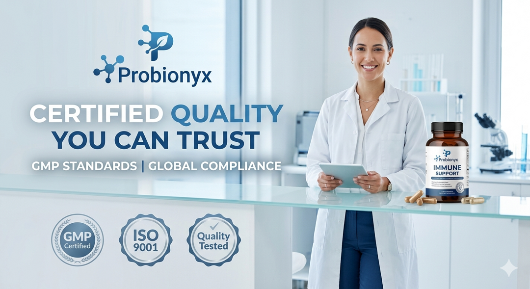 probionyx.com website certified quality standards