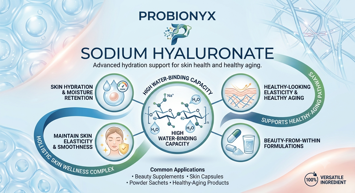 Sodium hyaluronate ingredient for skin hydration